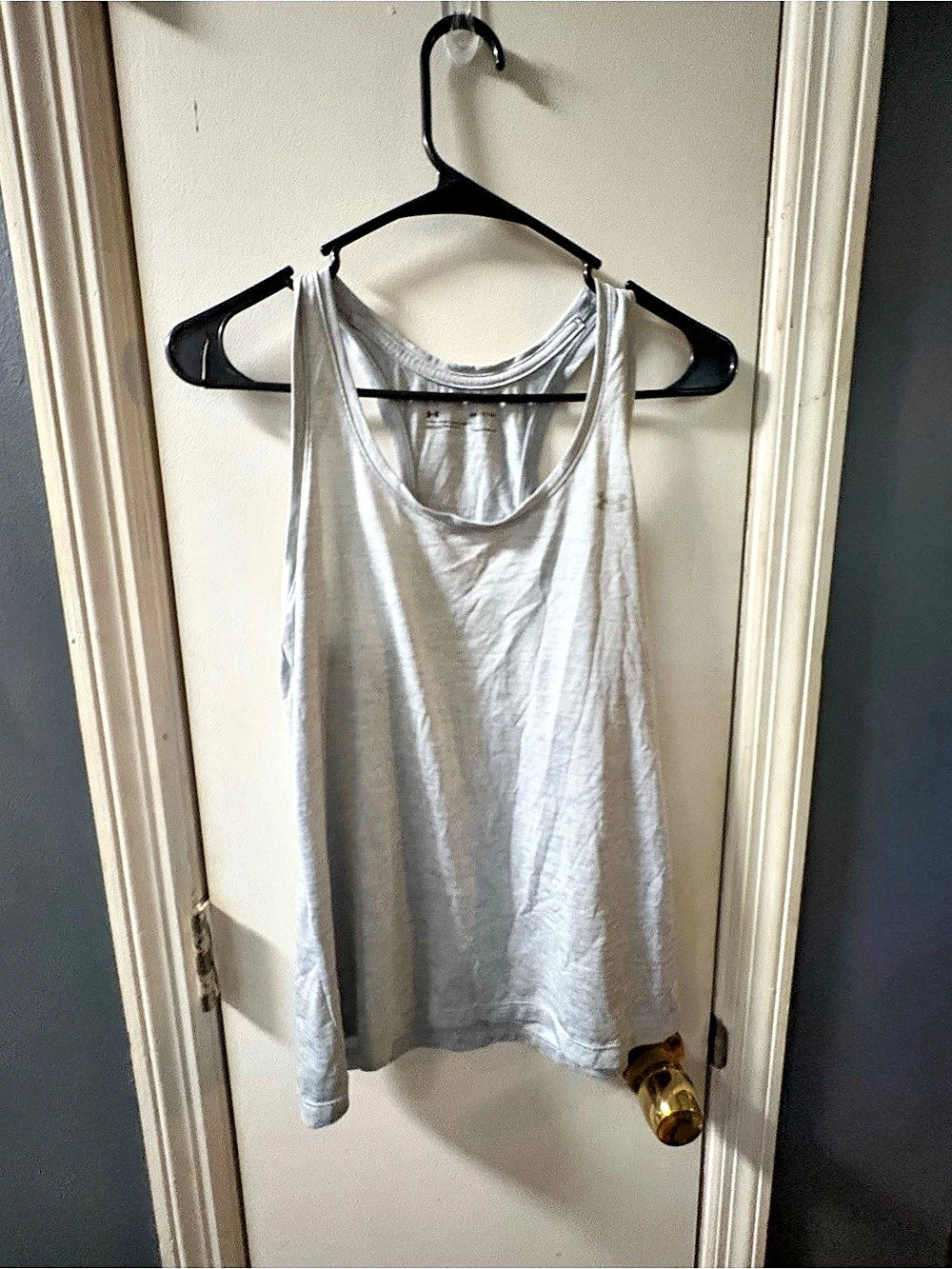 Under Armour HeatGear Tank Top Loose Racerback Tank Gray size Sm